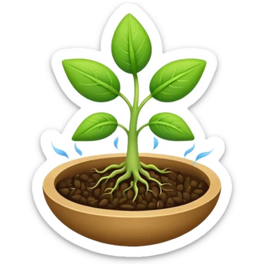 Germinating seed sticker