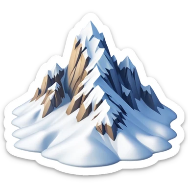 Alpine mountains with snow sticker
