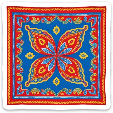 patterned bandana headscarf  sticker