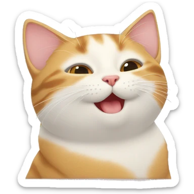 Cat giving kiss sticker