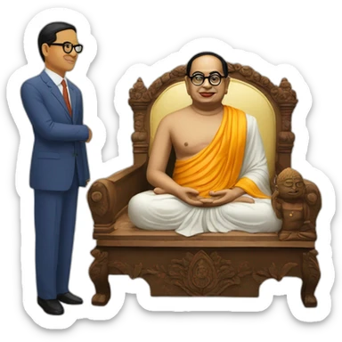 br ambedkar with Buddha  sticker
