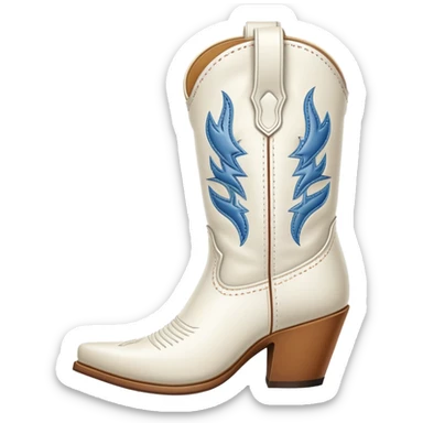 white cowboy boot sticker