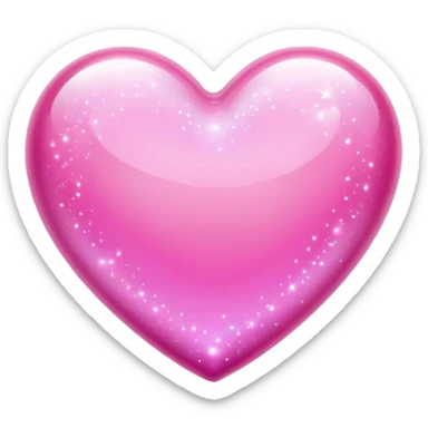 sparkly pink heart sticker