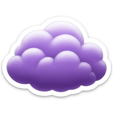 Purple cloud sticker