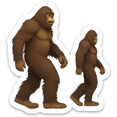Walking sasquatch sticker