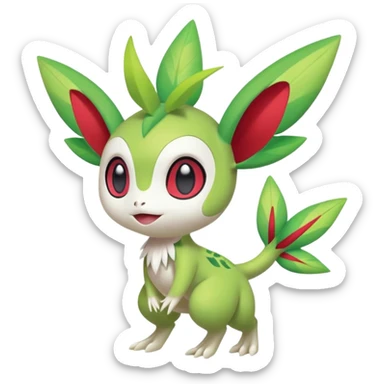  Fey Toony Axew-Celebi-Amaura--Shaymin-fusion-hybrid sticker