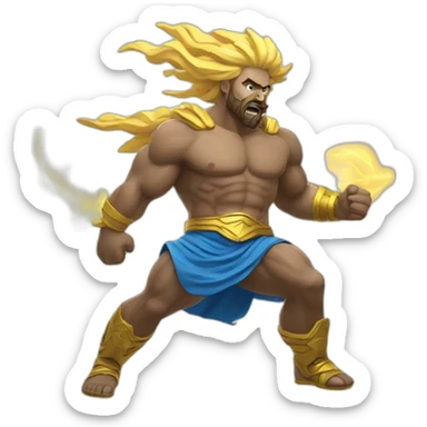 Thunder-throwing zeus  sticker