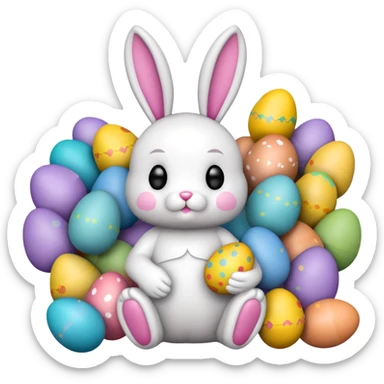 Easter Bunny with Funko Pops sticker