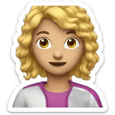 a person editing videos sticker