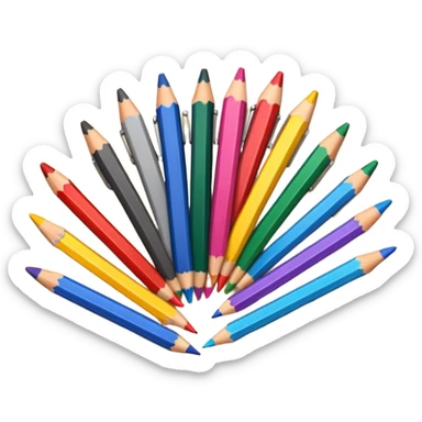 pencils colorful sticker