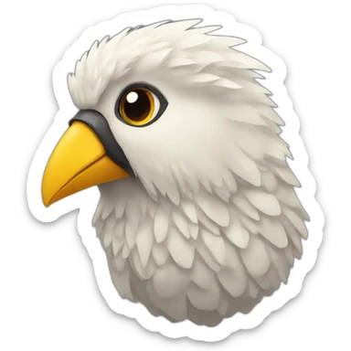 multi faceted bird sticker