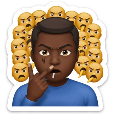 😱😡👿Kuchh Aisa Hi image Rahe Jo Apne Munh per ungali Rakhe Hue silent Rahe Uske Jaisa bahut image bnao sticker