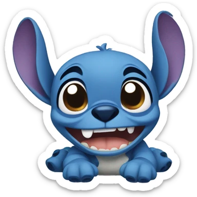 Stitch qui dort sticker