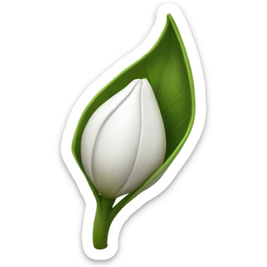 white flower bud sticker
