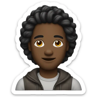 Black man with twostrand-twist sticker