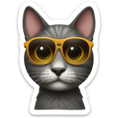 Cat with sunglasses sticker