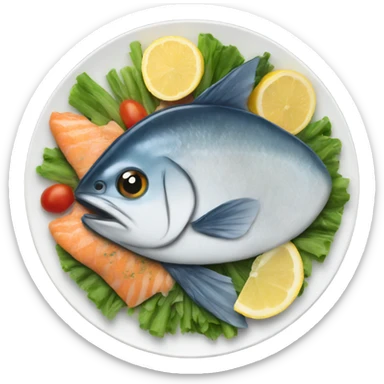 Fish platter sticker