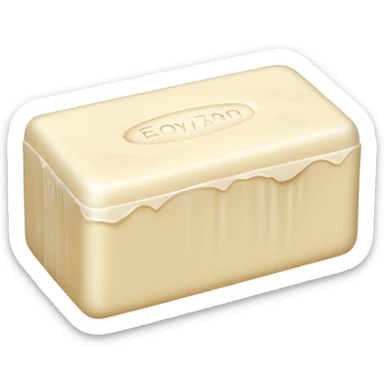 Bar of soap with bite marks. sticker