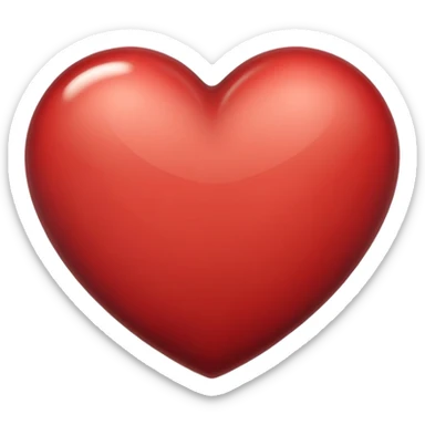 Brownish red heart sticker