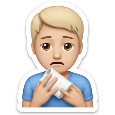 Me Crying holding toilet paper  sticker