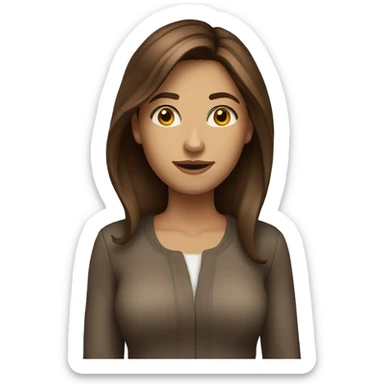 brown hair person wth a nice outfit sticker