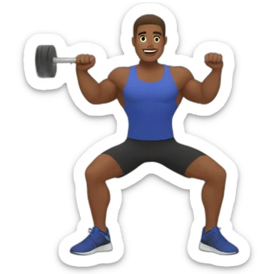 hombre entrenando en el gimnasio sticker