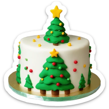 Little Debbi Christmas tree cake sticker