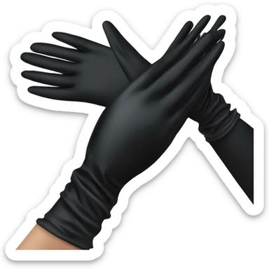 Black Latex gloves elegant  sticker