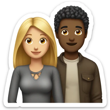 Girlfriend and boyfriend in love sticker