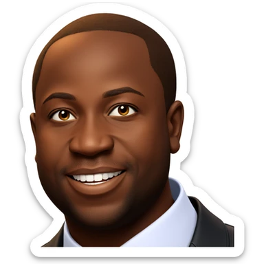 confident dark-skinned male portrait sticker