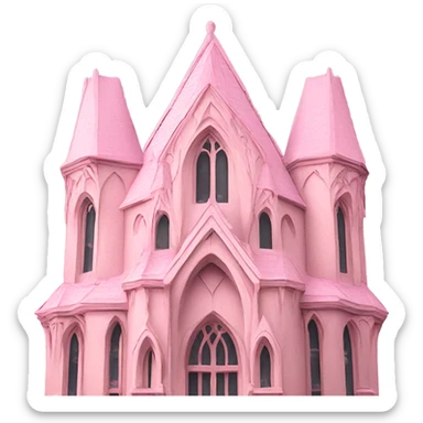 Light pink gothic architecture sticker