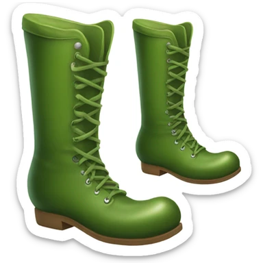 pickle wearing boots sticker