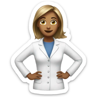 Women with towle sticker