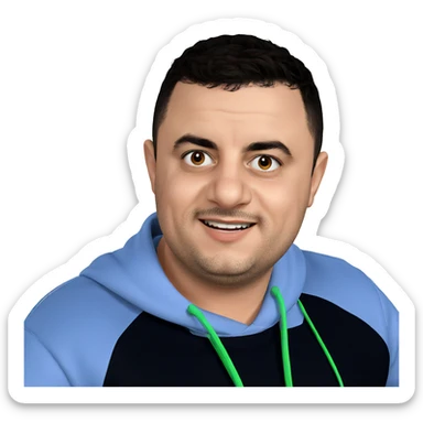 smiling boy with brown eyes sticker