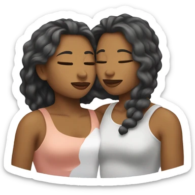 Lesbian kissing sticker
