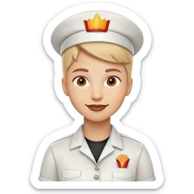 Fast food worker sticker