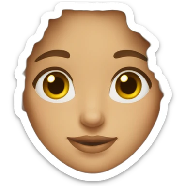 brown curl hair, brown eyes, glass, woman edtech specialist sticker