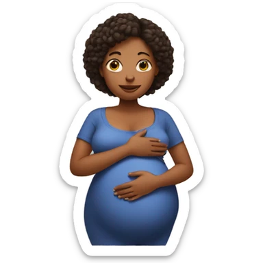 pregnant woman crossing her hands sticker