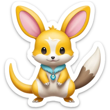 Tropical Exotic Minccino-Buizel-Emolga-fusion  sticker