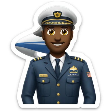 pilot stay near the plane sticker