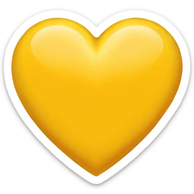 yellow heart with a velvet texture sticker