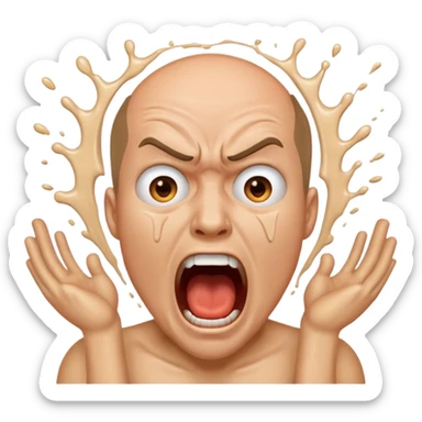 torture, screaming man sticker