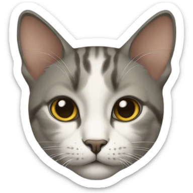 cat-(proportional)calm-(realistic) sticker