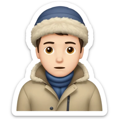 freezing man sticker