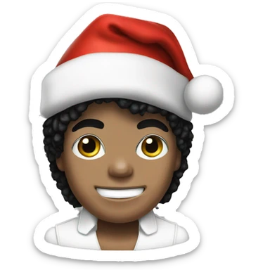 michael jackson with santa hat sticker