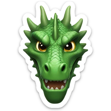 green dragon head in game of thrones style sticker