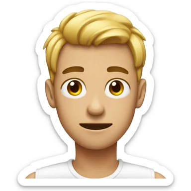 Gay male rolling his eyes sticker