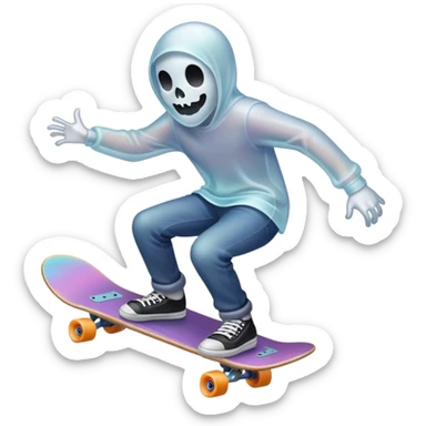  ghost skater boi ghost sk8 boarding sticker