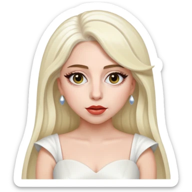 lady gaga in white sticker