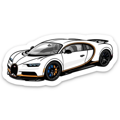 Black Bugatti Chiron Super Sport 300+ sticker